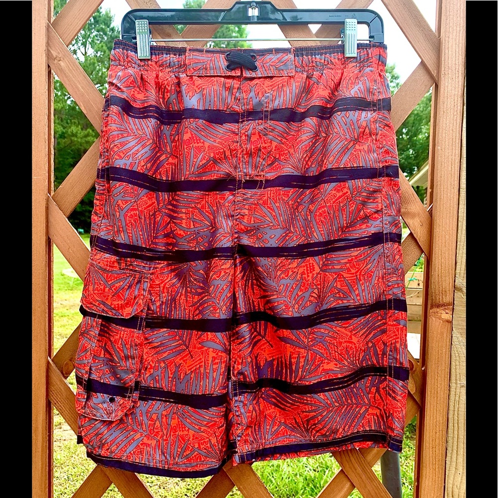O’RAGEOUS Tropical Print Swim Trunks